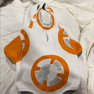 Star Wars Dog Hoodie - White, Orange, Gray